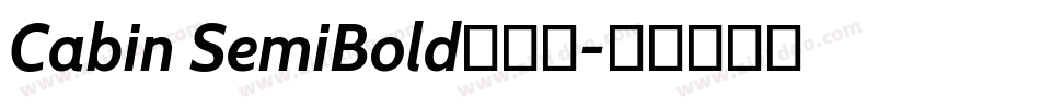 Cabin SemiBold手机版字体转换